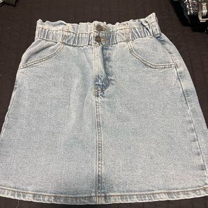 Cinched Jean skirt